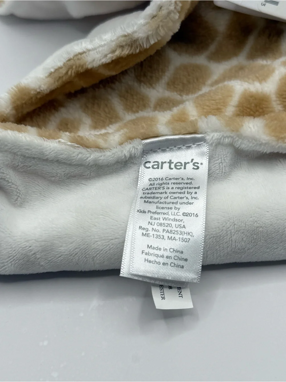 NWT Carters Giraffe Lovey Stuffed Animal Plush Soother Blanket Pacifier Holder
